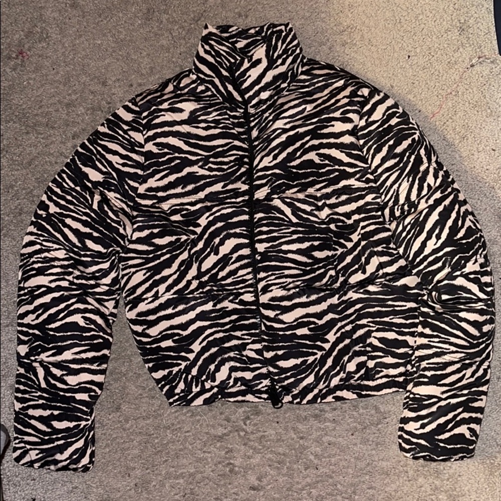 Zebra print Bomber jacket